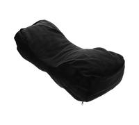 POPETPOP Housse de Coussin U-shape en Flanelle Noire pour Extensions de Cils, Soutien du Cou, Remplaçable, pour Salons de Beauté