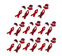 POPETPOP Housse pour Bouteille de Vin de Noël en Coton Lavable 16 Pièces Ensemble Écharpes et Bonnets Père Noël Décoration Créative pour Table de Fête et Hôtel Taille Standard Adaptable