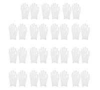 POPETPOP Hydratants en Coton Blanc Soin Peau 15 Paires de Moufles Confort Nocturne pour Mains Sèches Adaptés pour Spa et Inspection Délicate