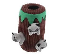 POPETPOP Interactif pour Chien en Peluche Laveur de Terrier, à Mâcher Solide pour Chiots de Petite, Moyenne et Grosse Taille, Peluche Couineuse Amusante pour Animaux Explorateurs