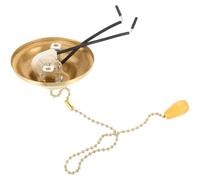 POPETPOP Interrupteur à Tirette 10A 72 Cuivre Chaînette 30 CM Couleur Dorée Silencieux pour Plafonnier et Luminaire Accessoire de Remplacement pour Salle de Bain et Éclairage