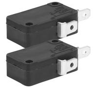 POPETPOP Interrupteur Micro-ondes Plastique et Métal 2 Broches Normalement Ouvert, 2 Pièces Installation Simple, Sécurité Renforcée pour Appareils Ménagers