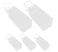 POPETPOP Isotherme à Vin Pliable 5 Pièces en PVC Poignée, Paquet Isothermes Transparents pour Rafraîchir Vins et Bières Lors de Fêtes en Plein Air
