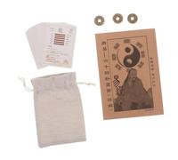 POPETPOP Jeu de Cartes Hexagrammes avec Guide Instruction Chinoises Anciennes Feng Shui Cartes de Divination pour Richesse et Succès Apprentissage I Ching et Symboles Feng Shui