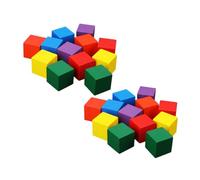 POPETPOP Jeu de Construction Cubes Bois Colorés Petite pour Garçon Fille Éducatif Précoce pour Développement Logique Reconnaissance des Couleurs et Motricité Fine