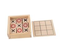 POPETPOP Jeu de Société Bois Compact Joueurs Divertissement Familial Portable Rangement Facile pour Garçon Fille et Adultes Décoration Rustique pour Maison