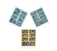 POPETPOP Jeu de Société Casse-Tête en Métal 24 Pièces Ensemble de Puzzles Cérébraux à Anneaux Multifonction pour Adultes et Garçon et Filles Coffret Puzzle d'Intelligence Couleur Aléatoire