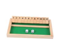 POPETPOP Jeu Éducatif Familial Shut The Box Bois Plateau Interactif avec Dés Jeu Mathématique Stratégique pour Garçon Fille et Adultes pour Maison Bar et Salle de Classe