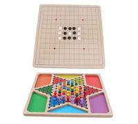 POPETPOP Jeu Gobang et Dames Multifonctionnel pour Garçon Fille Éducatif Renforçant la Coordination Main Pensée Plateau de Jeu de Société Adapté Aux Garçons et Filles