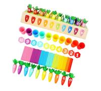 POPETPOP Jeu Montessori Carottes Bois pour Garçon Fille Ans Éducatif de Tri par Couleurs et Stimule la Cognition Motricité Fine Sensoriel pour Tout
