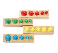 POPETPOP Jeu Montessori Cylindres à Boutons Colorés pour Garçon Fille Développement Motricité Fine Coordination Main-Oeil et Pensée Éducatif Portable sans Aspérités Cadeau Éveil Garçon