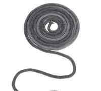 POPETPOP Joint D’Étanchéité Corde en Fibre de Verre Imprégnée Graphite 6 MM X 2,2 M pour Poêle à Bois, Résistance Thermique Élevée, Anti-Fuite, Remplacement Joint Porte Poêle et Four Bois