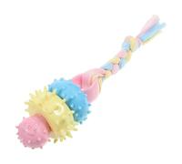 POPETPOP Jouet à Mâcher pour Chien Solide et Interactif en Tissu Tressé Coloré S, Jouet de Dentition Léger et Portable, Jeu de Fouille pour Chiot Actif et Chien Joueur