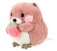 POPETPOP Jouet Hérisson en Peluche Rose, Peluche Marmotte Douce en Coton PP, Aide au Sommeil et Décoration de Table Lit pour Garçon et Filles