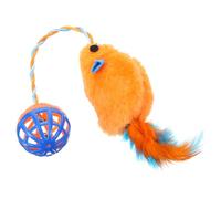 POPETPOP Jouet Interactif en Plastique pour Chat Souris et Balle en Peluche avec Cloches Jouet et pour et Accessoire de Jeu pour L'Ennui des Animaux