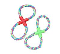 POPETPOP Jouets à Mâcher pour Chiens 2pcs en Coton Forme 8, Lavables et Protecteurs des Gencives, Phase de Dentition des Animaux Couleur Aléatoire