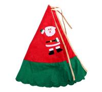POPETPOP Jupe de Sapin de Noël 90 CM Tablier Décoratif Motifs Flocon et Père Noël Couverture D’Arbre Festive Accessoire Rustique pour Salon et Fêtes
