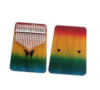 POPETPOP Kalimba Piano à Pouce Notes Bois Solide et Clés Acier Inoxydable Mini Instrument Portable pour Débutants Garçon Fille Adultes Décor Colorés