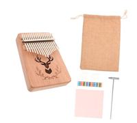 POPETPOP Kalimba Piano à Pouce Touches Bois Naturel Instrument de Musique Portable Simple pour Débutants et Adultes Pur et Cadeau Polyvalent