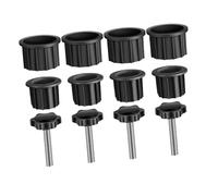 POPETPOP Kit Accessoires pour Pied de Parasol avec Bouchons Insertion Vis Filetées Stabilisateur Plastique pour Bases de Parasol de Terrasse et Jardin