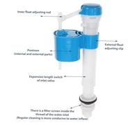 POPETPOP Kit Complet de Remplacement pour Réservoir de Toilette avec Valve Flotteur Ajustable Bouton Poussoir et Valve Entrée Installation Facile et Eau Compatible Wc