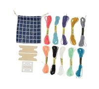 POPETPOP Kit Complet Outils de Tissage avec Cartes Papier Navettes et Sac de Rangement Accessoires DIY pour Bracelets et Métiers à Tisser Adapté Macramé et Rotin