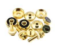 POPETPOP Kit D'accessoires de Trompette en Métal Or 12 Boutons de Piston pour Améliorer la Fluidité Précision du Jeu, pour Trompettistes