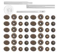 POPETPOP Kit de Boutons-Pression en Cuivre Antique avec Outil de Pose Boutons-Pression Robustes pour Vêtements Paquet et Bâches Kit Complet de Fixation pour Couture et Réparation