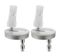 POPETPOP Kit de Fixations Abattant Wc en Acier Inoxydable et Nylon, Charnière à Dégagement Rapide, 4 Pièces, Résistant à L'usure pour Siège de Toilette