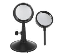 POPETPOP Kit de Lentilles Optiques Concaves et Convexes Léger avec Support en Plastique Noir pour L'enseignement Expériences Physiques Éducatives