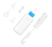 POPETPOP Kit de Mini Biberons pour Animaux de Compagnie pour Chaton Chiot Chien Fournitures d'allaitement Brosse de Nettoyage des Tétines