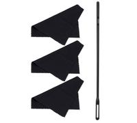 POPETPOP Kit de Nettoyage pour Flûte et Clarinette, 1 Tige Longue Fine 3 Chiffons de Nettoyage Réutilisables, Accessoires Légers pour Entretien D’instruments à Vent Bois, Usage Portable