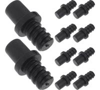 POPETPOP Kit de Réparation 10pcs pour Brosse Toilette Adaptateur en Plastique Noir à Vis Spiralée, Compatible pour Nettoyage de Salle de Bain