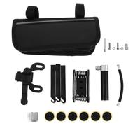 POPETPOP Kit de Réparation de Pneus de Vélo Kit D'outils de Réparation de Pneus de Vélo Mini Pompe en Aluminium Outils de Rustine et Démonte-pneus Noir Compact et Sorties en Plein Air