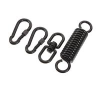 POPETPOP Kit de Ressort de Hammock avec Fixation Ensemble de Ressorts pour Chaise Suspendue et Hammock Accessoires de Suspension pour Utilisation Intérieure et Extérieure Noir
