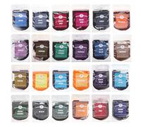 POPETPOP Kit de Teinture en Poudre pour Textile 24 Couleurs Vives Pigments Synthétiques pour DIY Tie-dye sur Jupes et T-shirts, pour Loisirs Créatifs en Famille