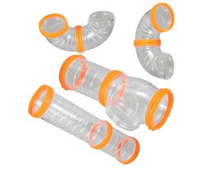 POPETPOP Kit de Tunnels pour Hamster Épais Accessoires de Cage Modulables Jeu Exploration Sécurisé pour Petits Rongeurs Expansion Habitat DIY Facile à Nettoyer