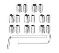 POPETPOP Kit de Vis de Fixation Inox pour Poignée de Porte de Congélateur et Réfrigérateur W11366418 - 18 Pièces avec Clé Hexagonale - Accessoires de Réparation pour Porte de Congélateur