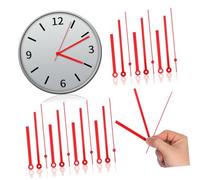 POPETPOP Kit d'horloge à monter soi-même Aiguilles d'horloge murale en aluminium 10 ensembles rouges, longues performances, pour horloge murale et bricolage, pour amis qui aiment le DIY