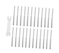POPETPOP Kit Garde-corps Câble Inox avec Vis Lag Filetée Résistante Corrosion pour Installation Terrasse et Balustrade Bois Système Câble Acier sans Tendeur Adapté DIY Intérieur et