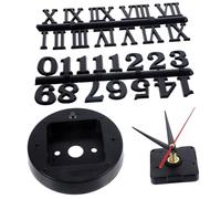 POPETPOP Kit Mécanisme Horloge Silencieux à Piles avec Chiffres Arabes et Romains Plastique Résistantes Réparation et Remplacement DIY pour Pendule Murale