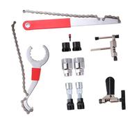 POPETPOP Kit Outils Réparation Vélo Extracteur Manivelle Démonte Roue Extracteur Pédalier Démonte Boîtier de Pédalier Outil Chaîne Acier Complet pour VTT et Vélo de Route