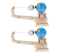POPETPOP Kit Scientifique Gravité 2 Pièces - Puzzle Stem en Bois Globe Terrestre et Lune - Éducatif Physique pour Garçon et Filles - Expérience Ludique Scientifique et Apprentissage