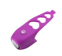 POPETPOP Klaxon Électrique de Vélo pour Route et Montagne 45 DB | Silicone Pourpre, Montage au Guidon, 6 Modes Vocaux, Résistant à Pluie, Accessoires Inclus