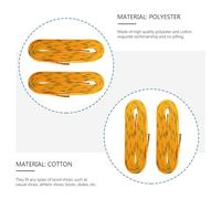 POPETPOP Lacets Plats Jaunes pour Patins Hockey Glace Lacets Chaussures Résistants et Élastiques Adaptés Sneakers et Design Simple