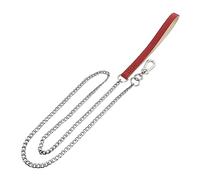 POPETPOP Laisse De Dressage pour Chien en Acier Inoxydable avec Poignée Rembourrée Laisse en Métal Fournitures pour Animaux De Compagnie Collier Facile À Connecter Robuste