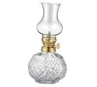 POPETPOP Lampe à Huile Intérieur Verre Vintage Lanterne Kérosène Transparente pour Décoration Maison Lampe à Pétrole Artisanal pour Fêtes et Ambiances Cosy