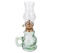 POPETPOP Lampe à Pétrole Vintage Verre pour Intérieur et Extérieur Lanterne Kérosène Décorative Éclairage Ambiance pour Maison Camping et Urgence Lampe Huile Classique
