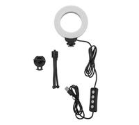 POPETPOP Lampe Anneau Mini avec Trépied Portable pour Vidéo Conférence Éclairage Ajustable Luminosité et Température Couleur
