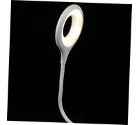 POPETPOP Lampe de Lecture 1w USB, à Col de Cygne Commande Vocale | PVC Blanc, Microphone Intégré et Led, pour Dortoirs D’étudiants et Postes USB